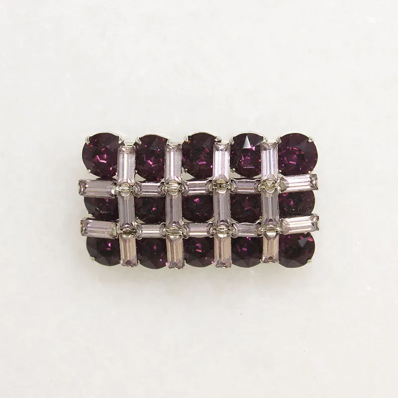 Purple Passion Crystal Brooch by Sherman