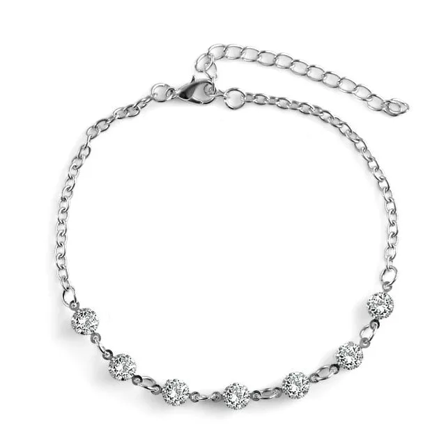 QCOOLJLY Butterfly Pendant Anklets Foot Chain Summer Yoga Beach Leg Bracelet Handmade Anklet Rose Gold Silver Color Jewelry