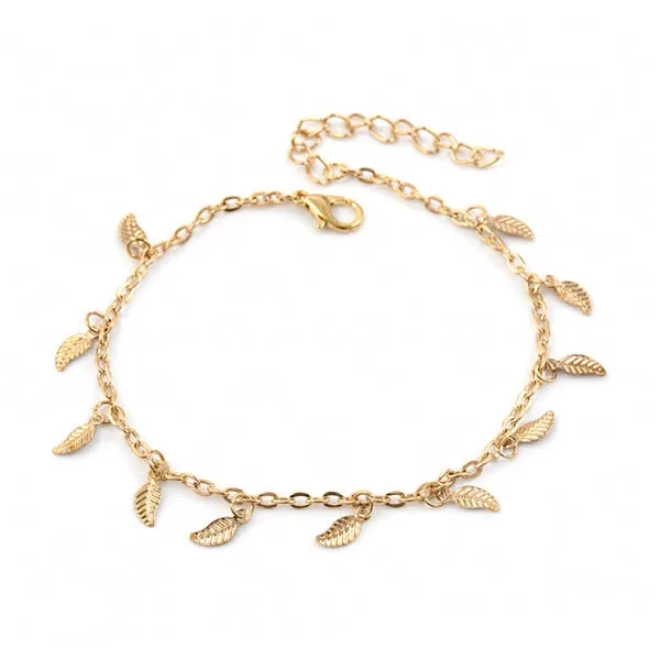 QCOOLJLY Butterfly Pendant Anklets Foot Chain Summer Yoga Beach Leg Bracelet Handmade Anklet Rose Gold Silver Color Jewelry