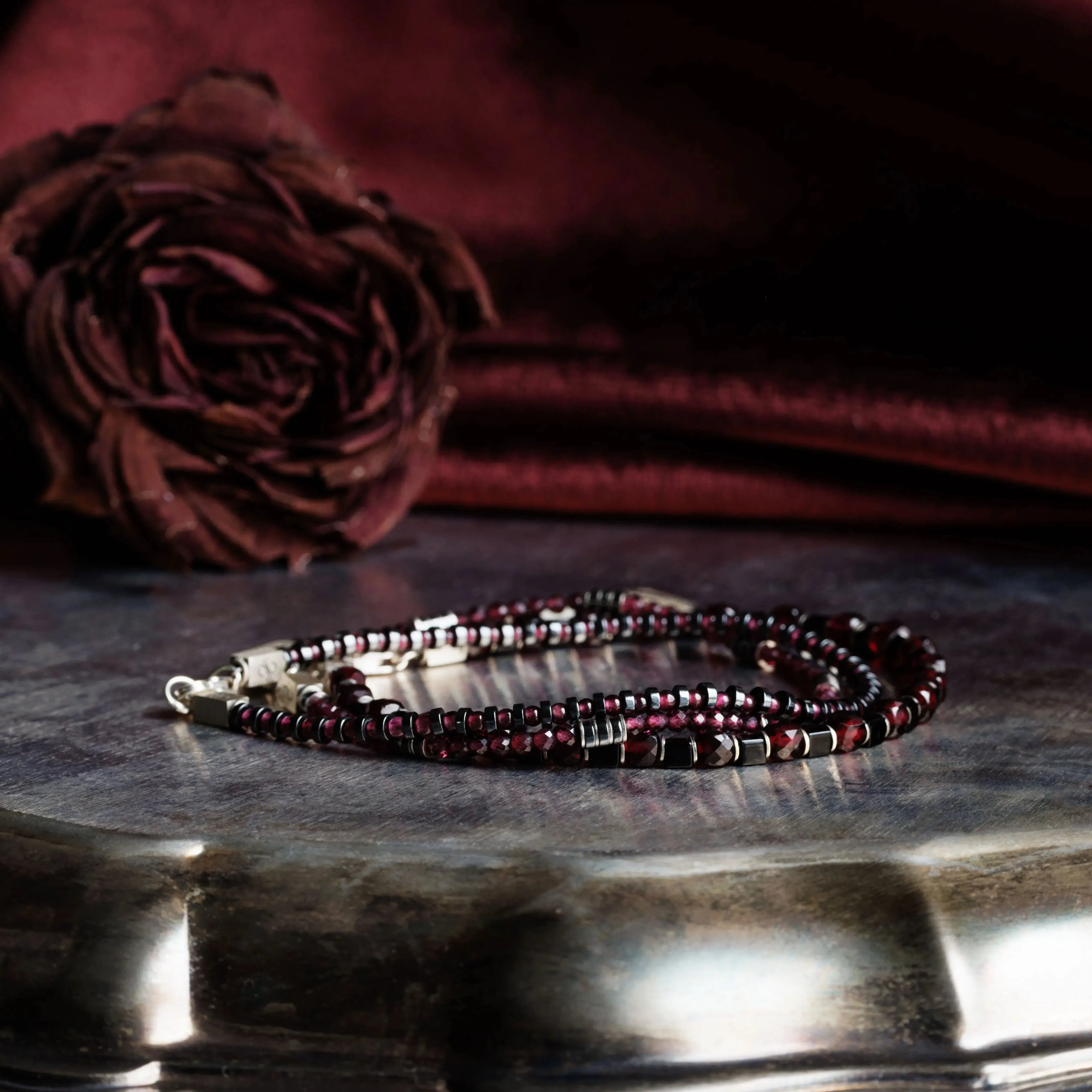 Red Garnet Bracelet XIII (2mm)