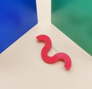 Red Wiggle Brooch by Will Sharp