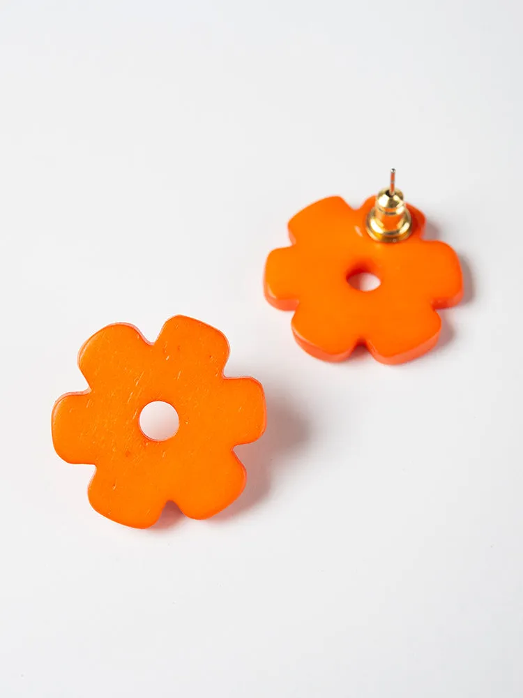 Retro Bloom Studs - Marmalade