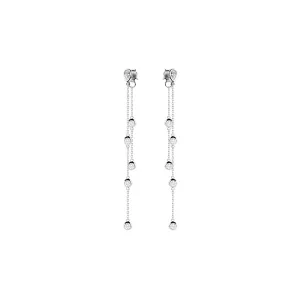 Rhodium plated 925 silver earrings assembled with zirconium oxide