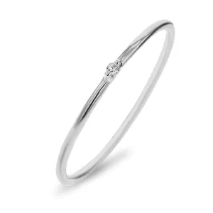 Rhodium-plated 925 silver ring set with GHS-I diamonds
