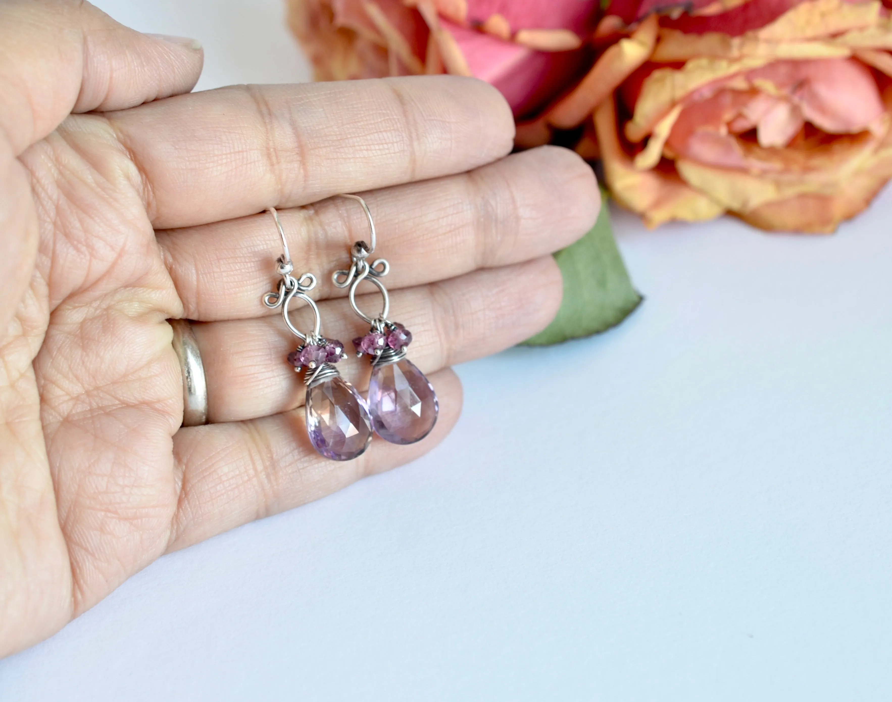 Rita (Small)  - Ametrine, Sterling Silver Earrings