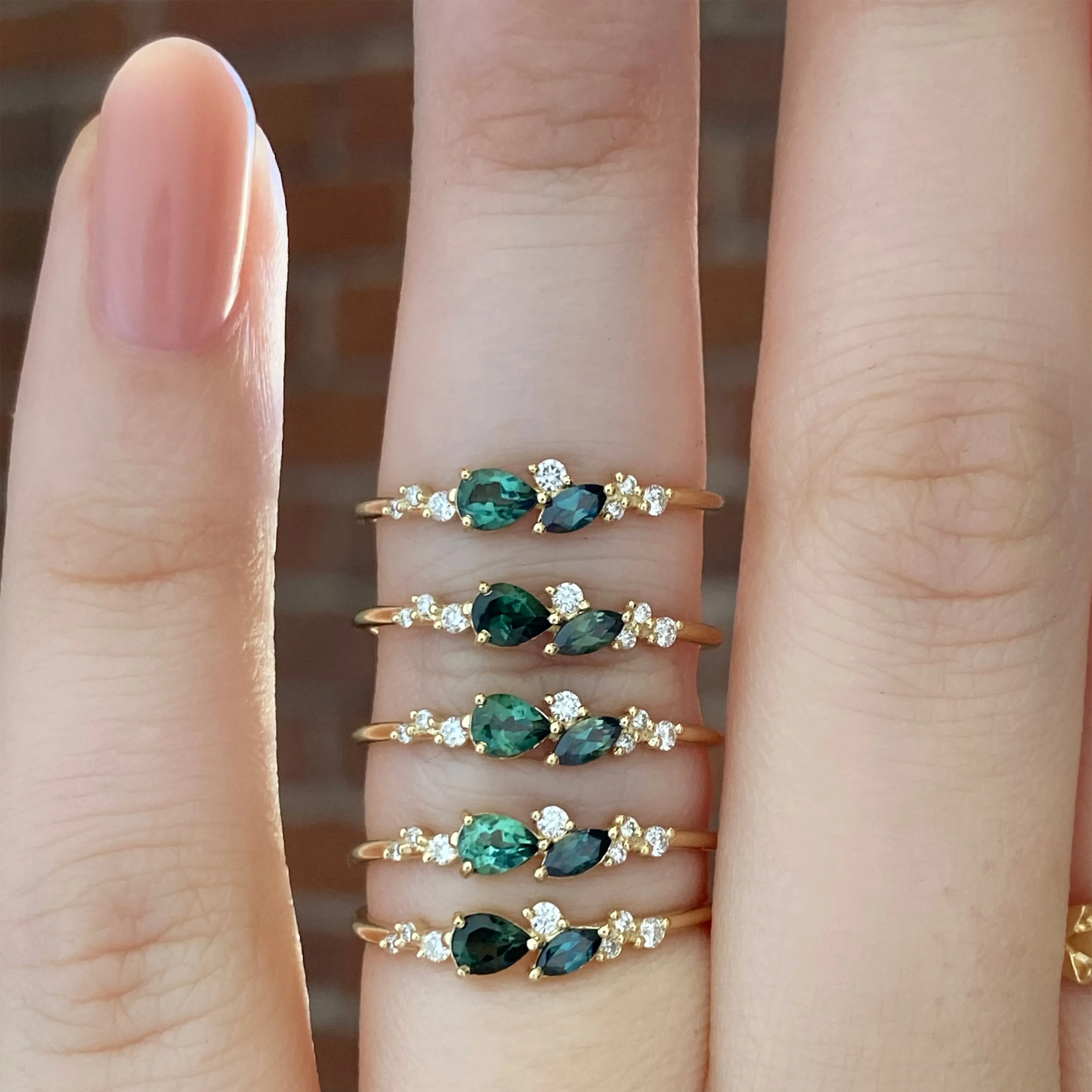 Rivulet Ring in Green