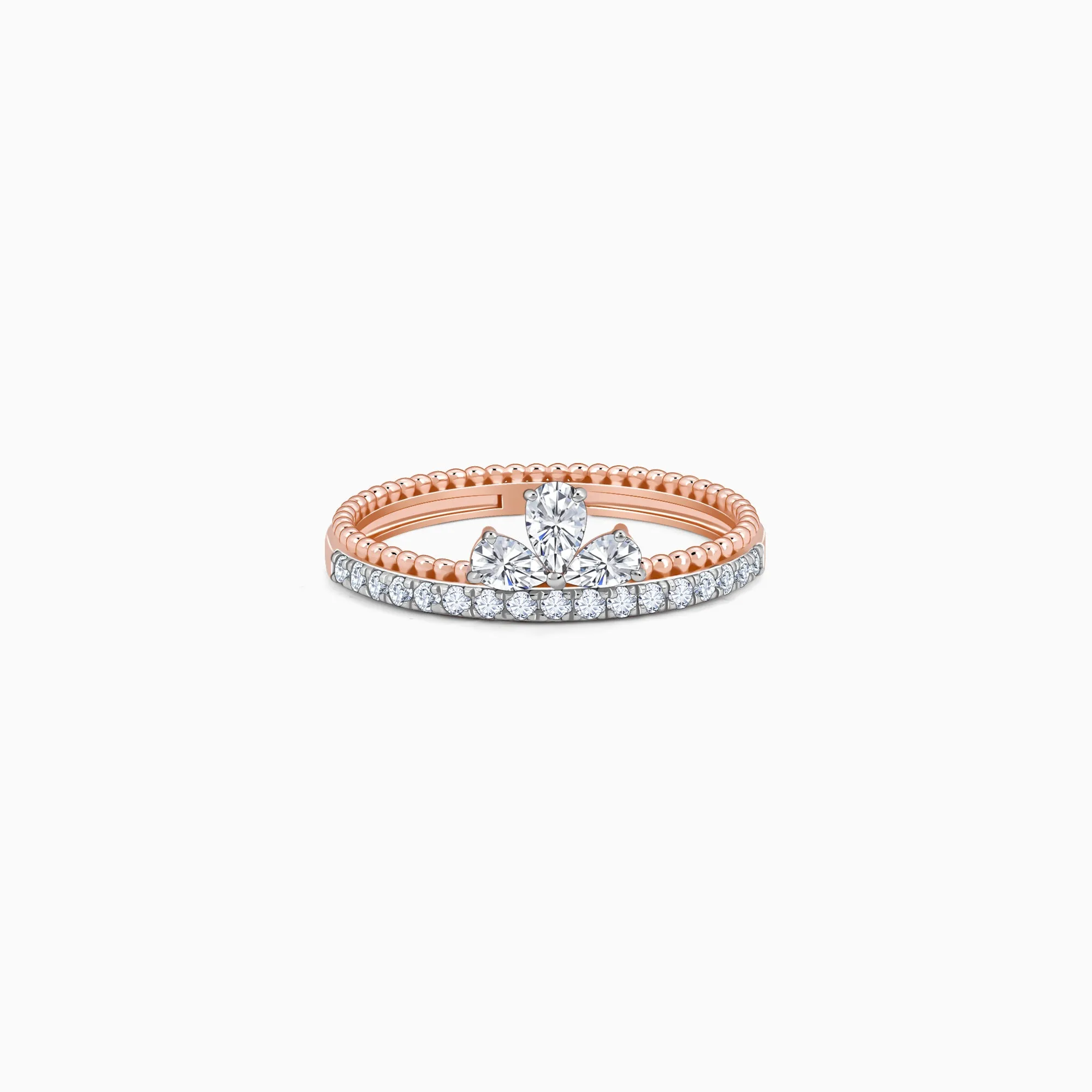 Rose Gold Glam Diamond Ring