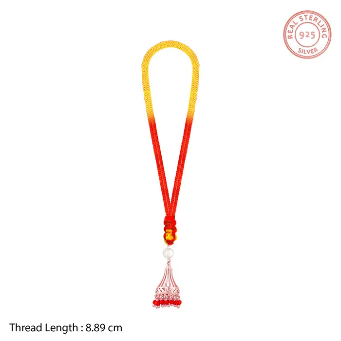 Rose Gold Graceful Jhumka Lumba Rakhi