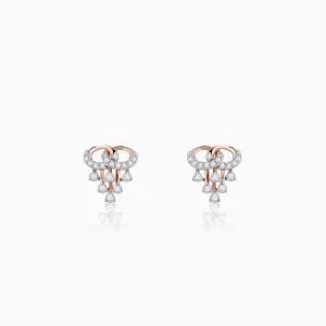 Rose Gold Royal Diamond Stud Earrings