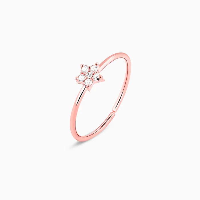 Rose Gold Star Constellation Ring