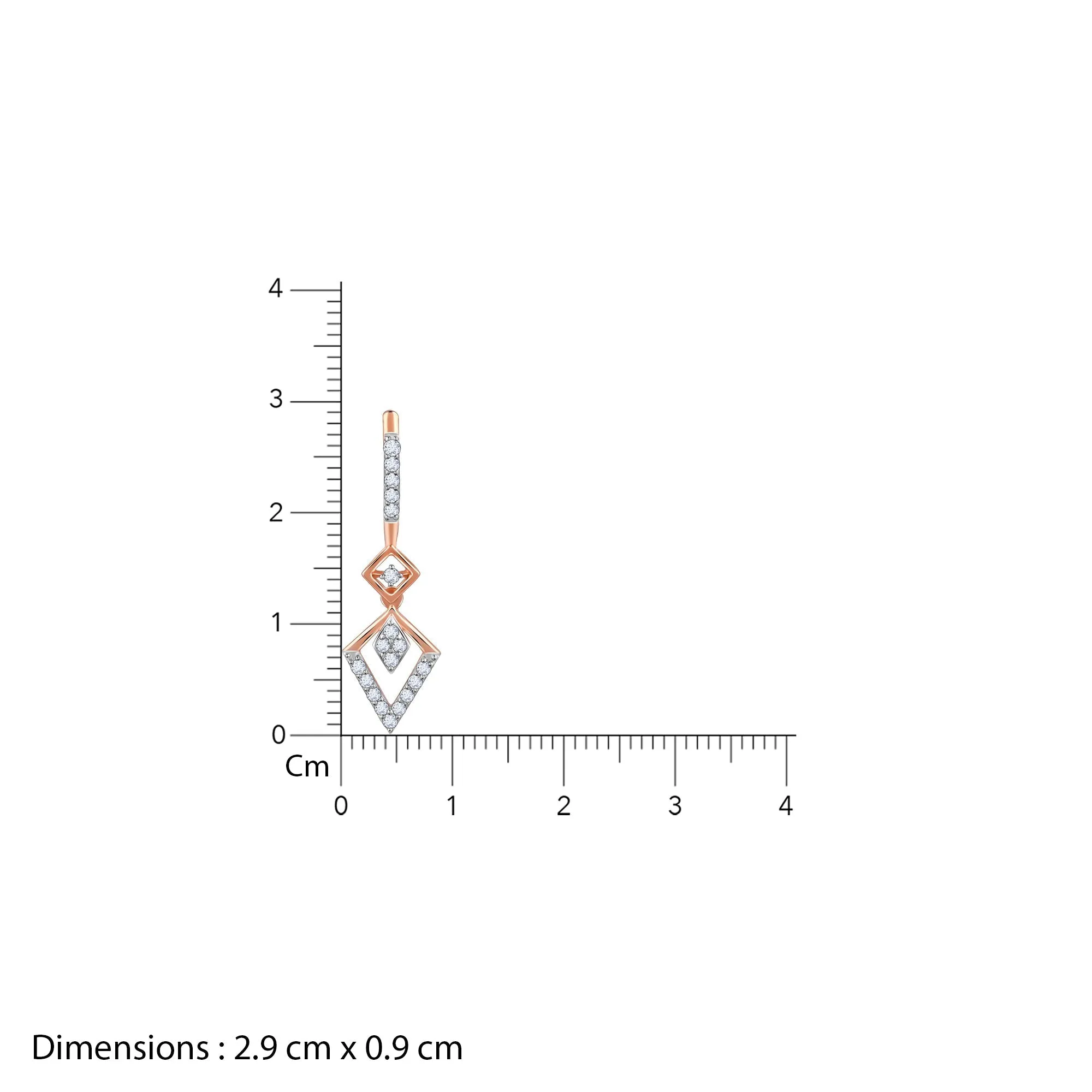 Rose Gold Swanky Diamond Earrings