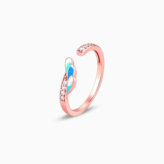 Rose Gold Wing Flap Ring