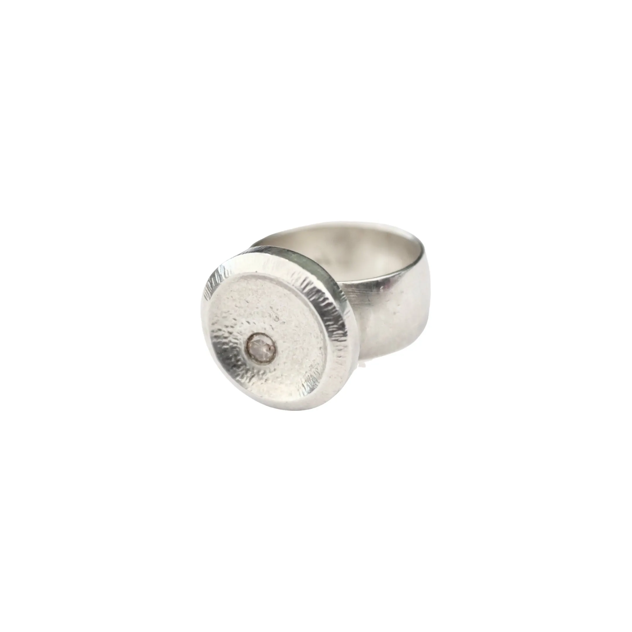 Round Champagne Diamond Ring