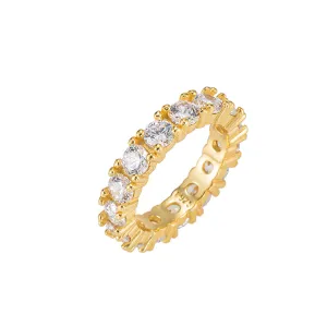Round Zirconia Band Ring