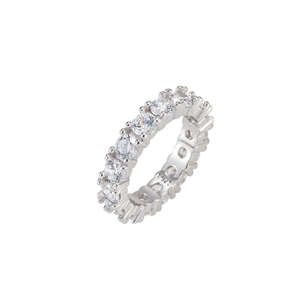 Round Zirconia Band Ring