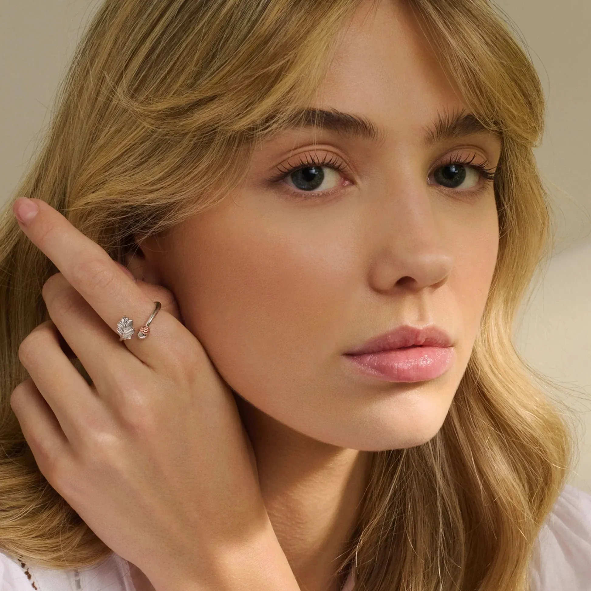 Royal Clogau Sterling Silver Oak Leaf Ring