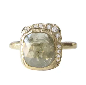 Rustic Diamond Reflection Ring