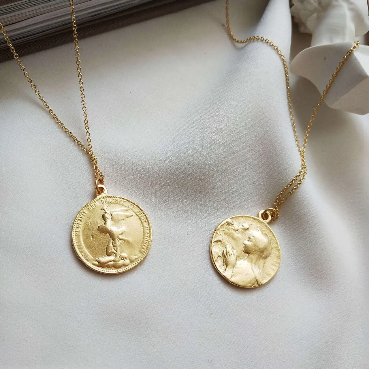 S925 Prayer of the Virgin Mary Gold Virgencita Necklace