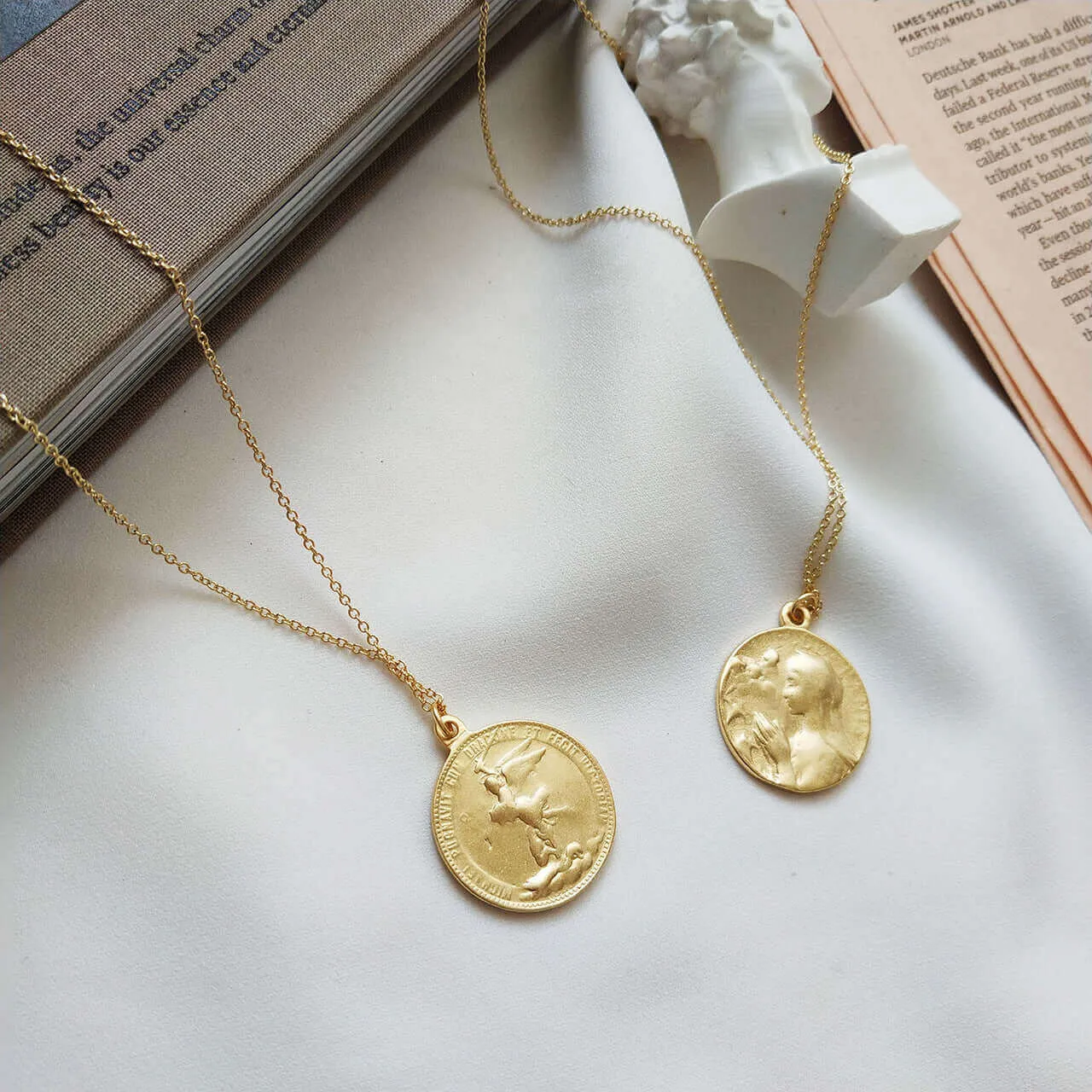 S925 Prayer of the Virgin Mary Gold Virgencita Necklace
