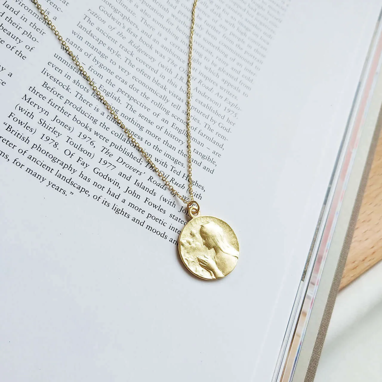 S925 Prayer of the Virgin Mary Gold Virgencita Necklace