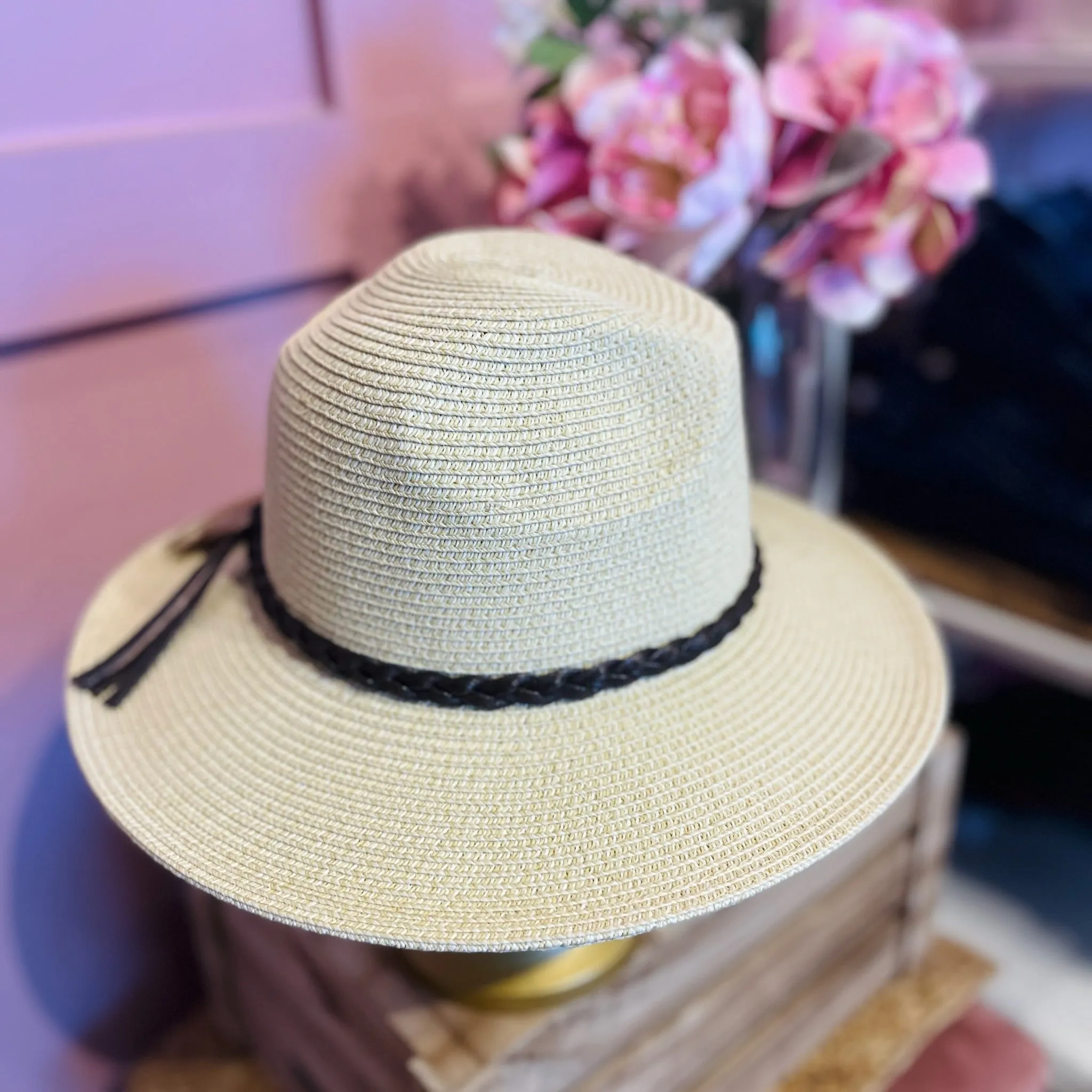 Sail Away Braided Cord Detail Panama Hat