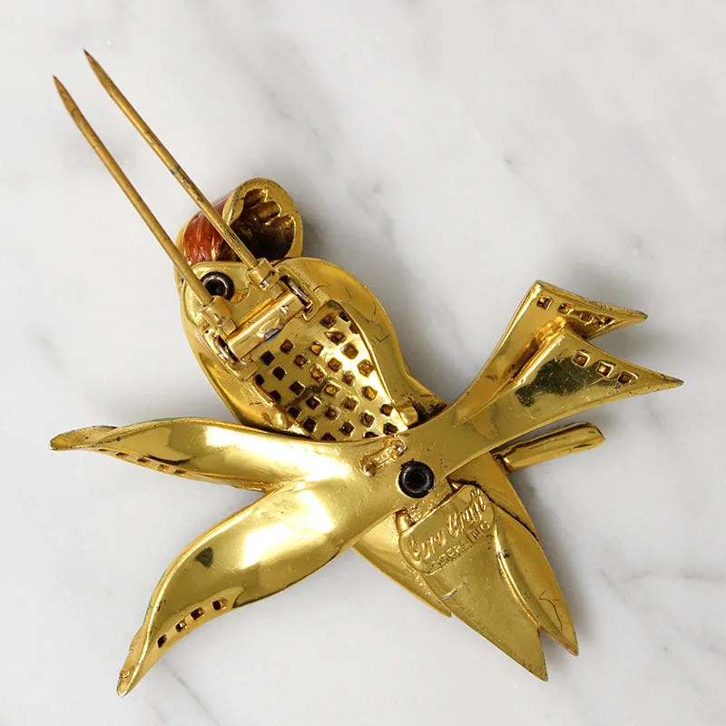 Sassy Sterling Song Bird Fur Clip by Coro