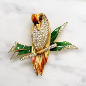 Sassy Sterling Song Bird Fur Clip by Coro