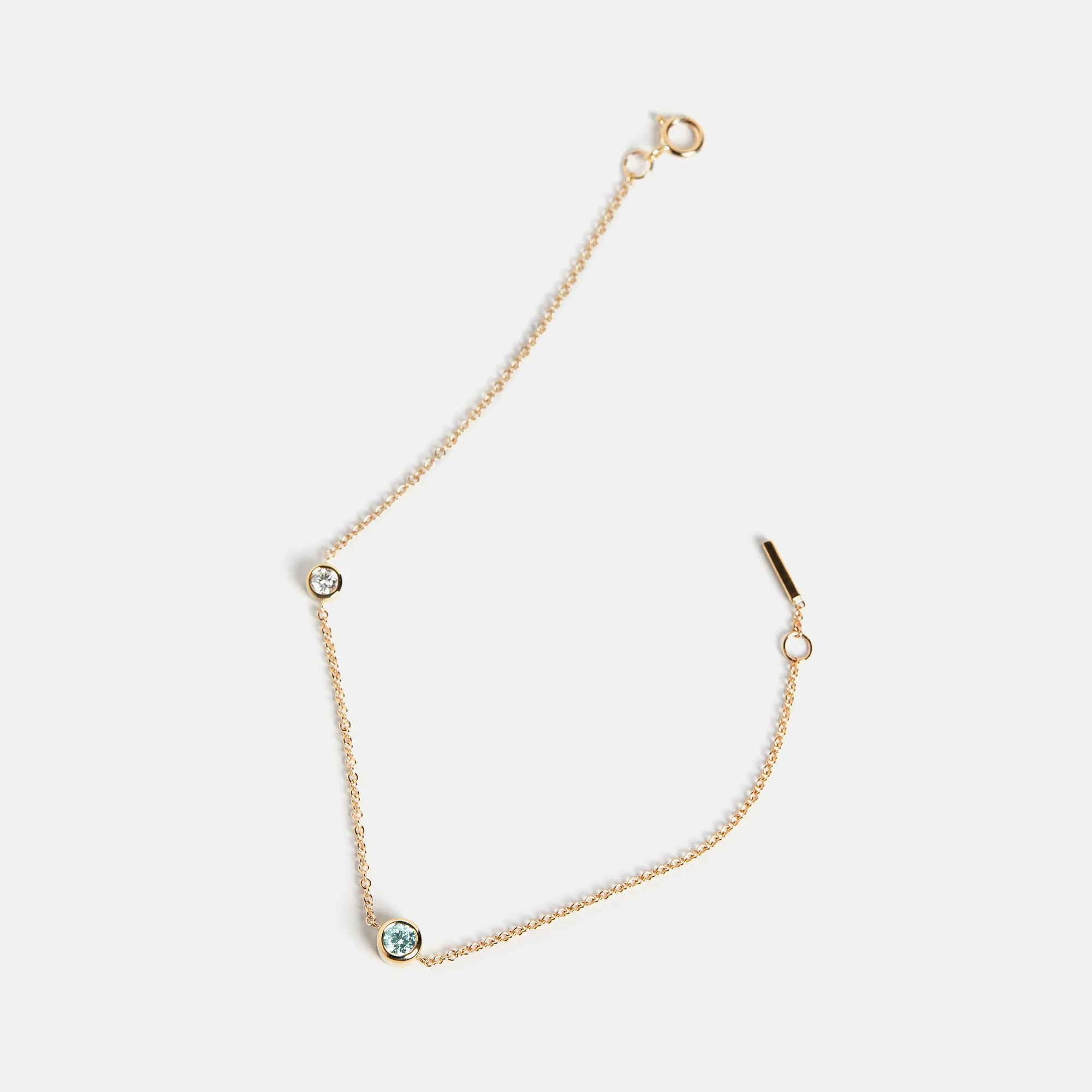 Sena Bracelet with Aquamarine and Diamond