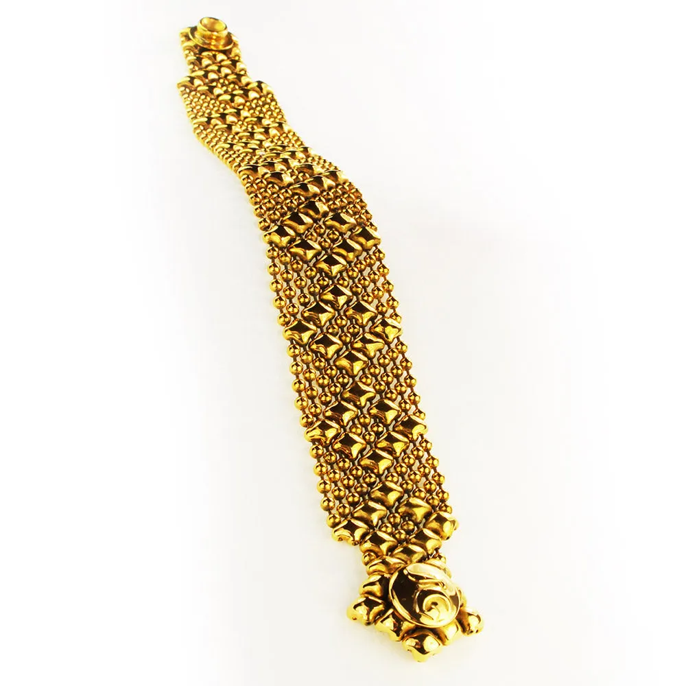 SG Liquid Metal B4?CAG Antique Gold Finish Bracelet by Sergio Gutierrez