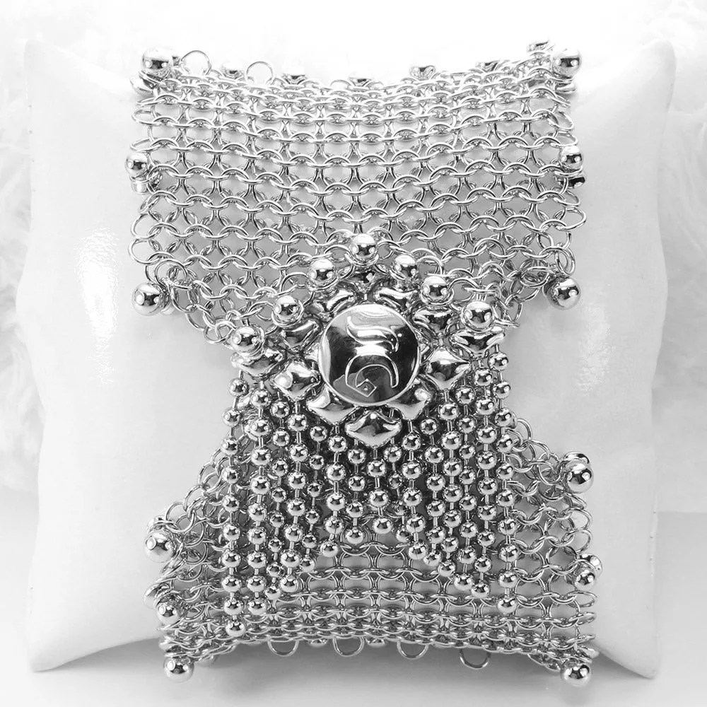 SG Liquid Metal CMB9-N Chrome Finish Bracelet by Sergio Gutierrez