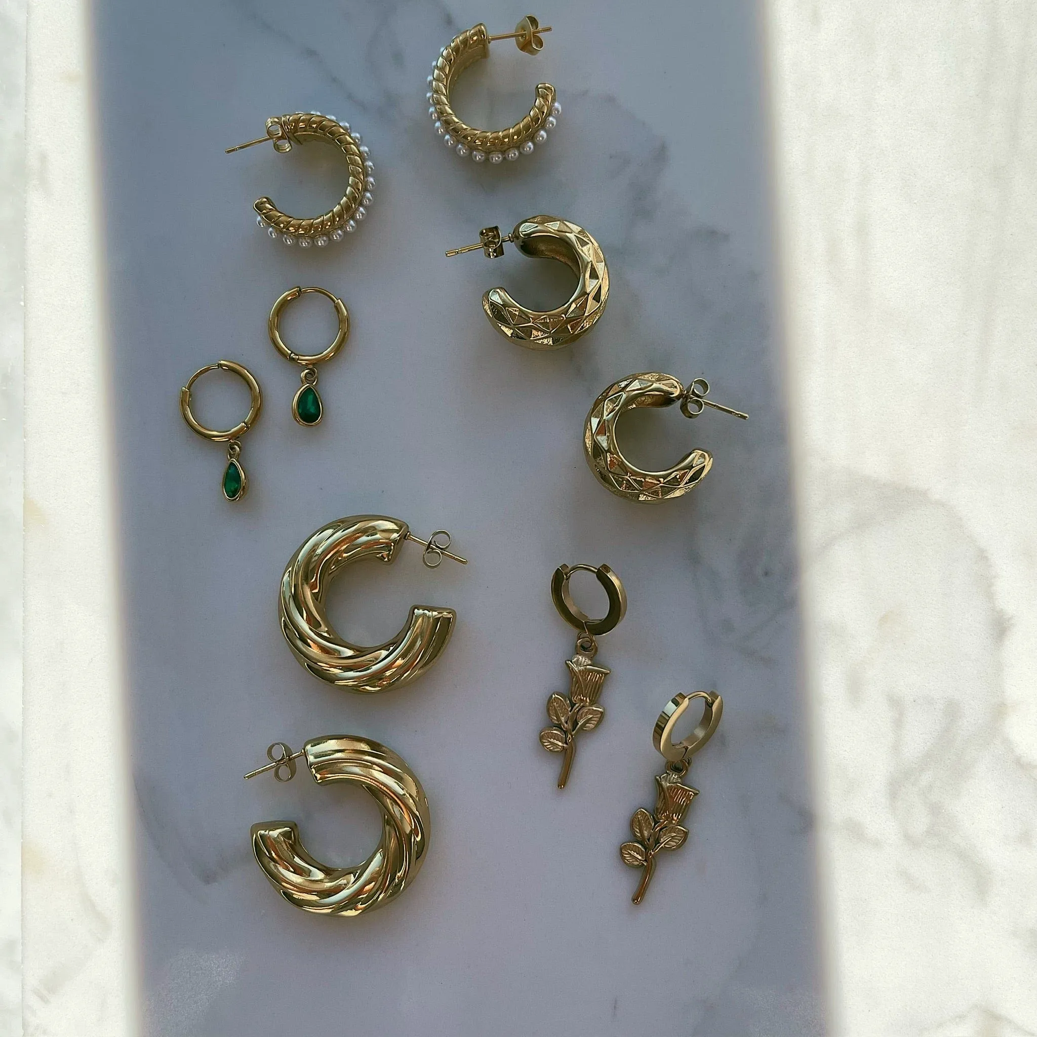 Sia Pearl Hoop Earrings
