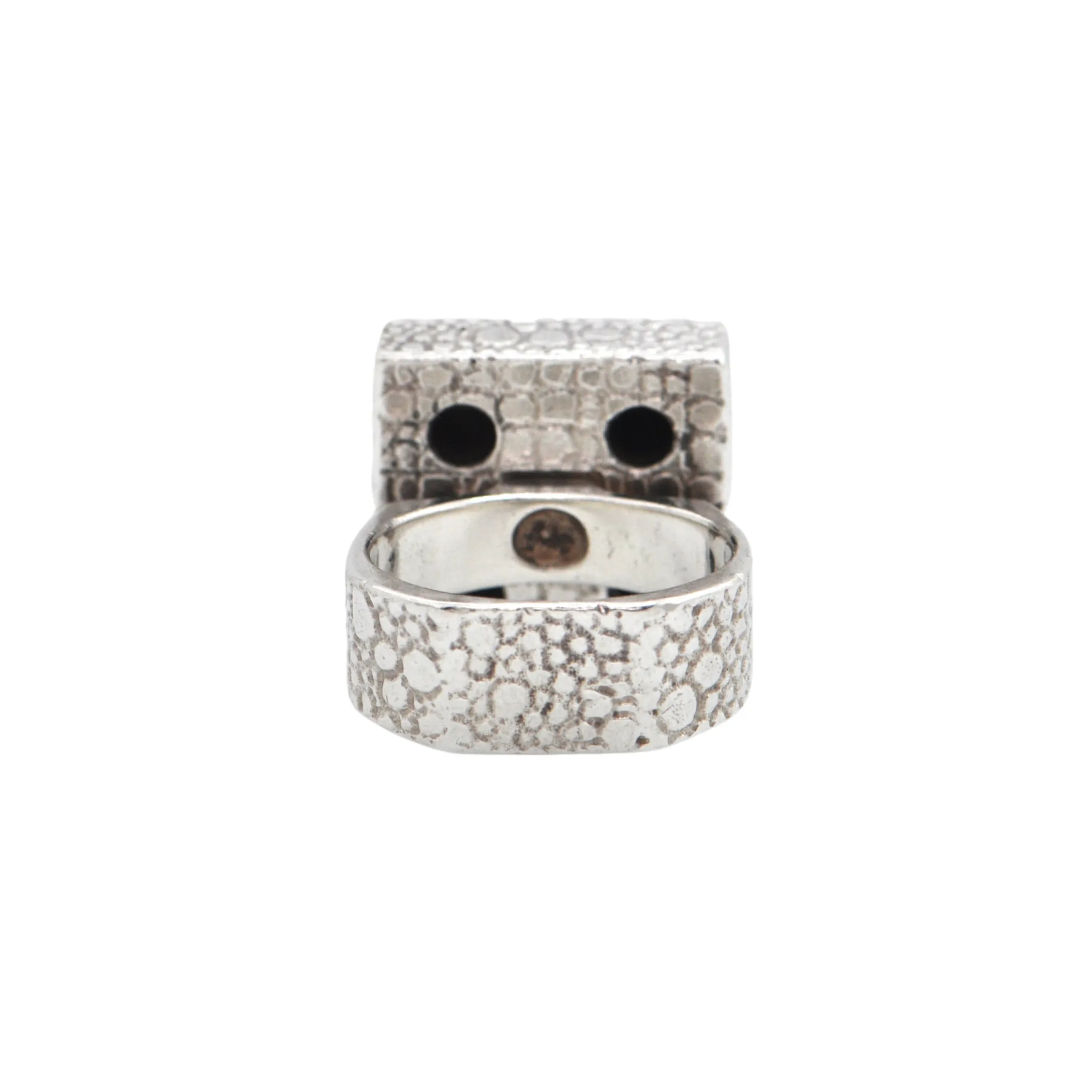 Signed Walter Schluep Resin and Sterling Ring