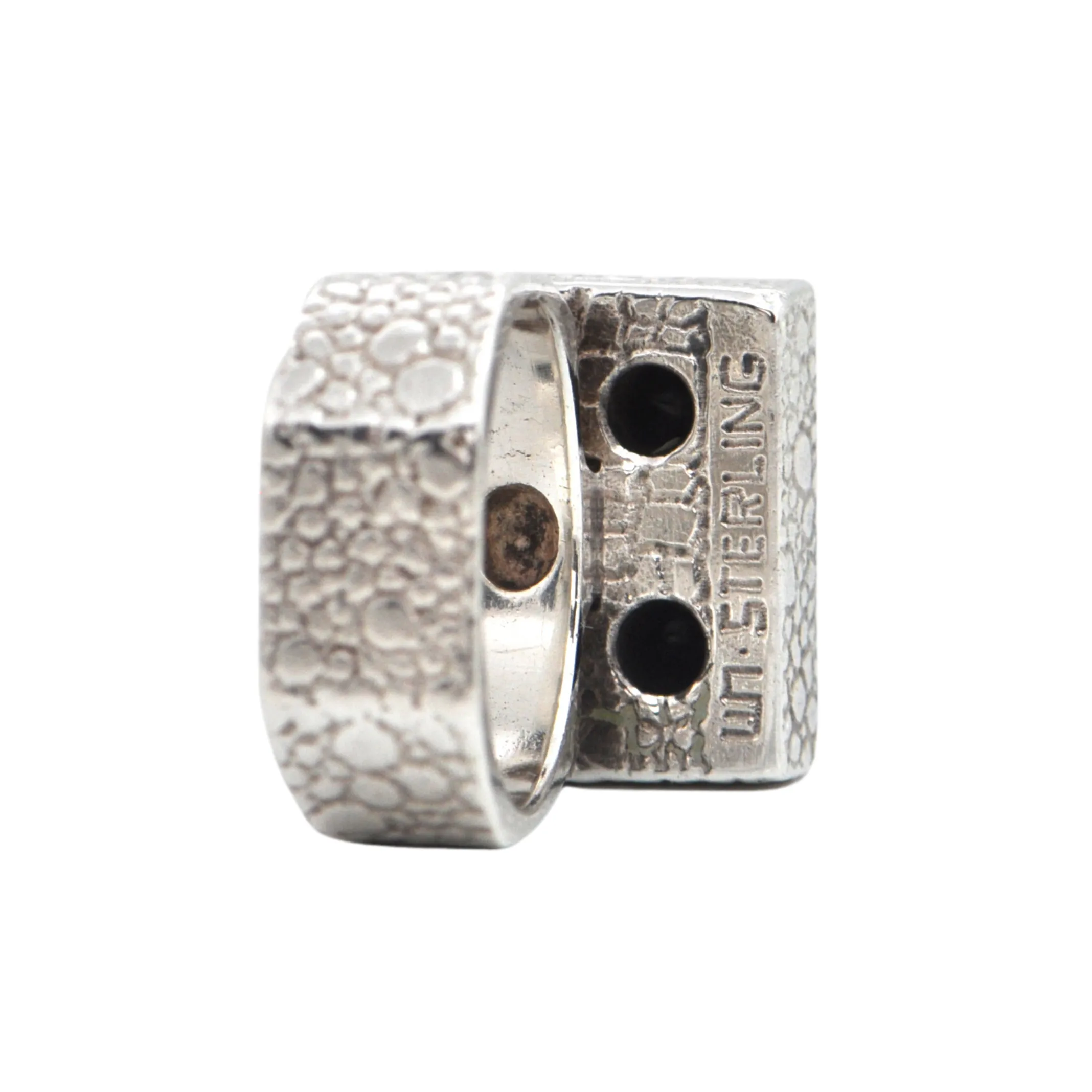 Signed Walter Schluep Resin and Sterling Ring