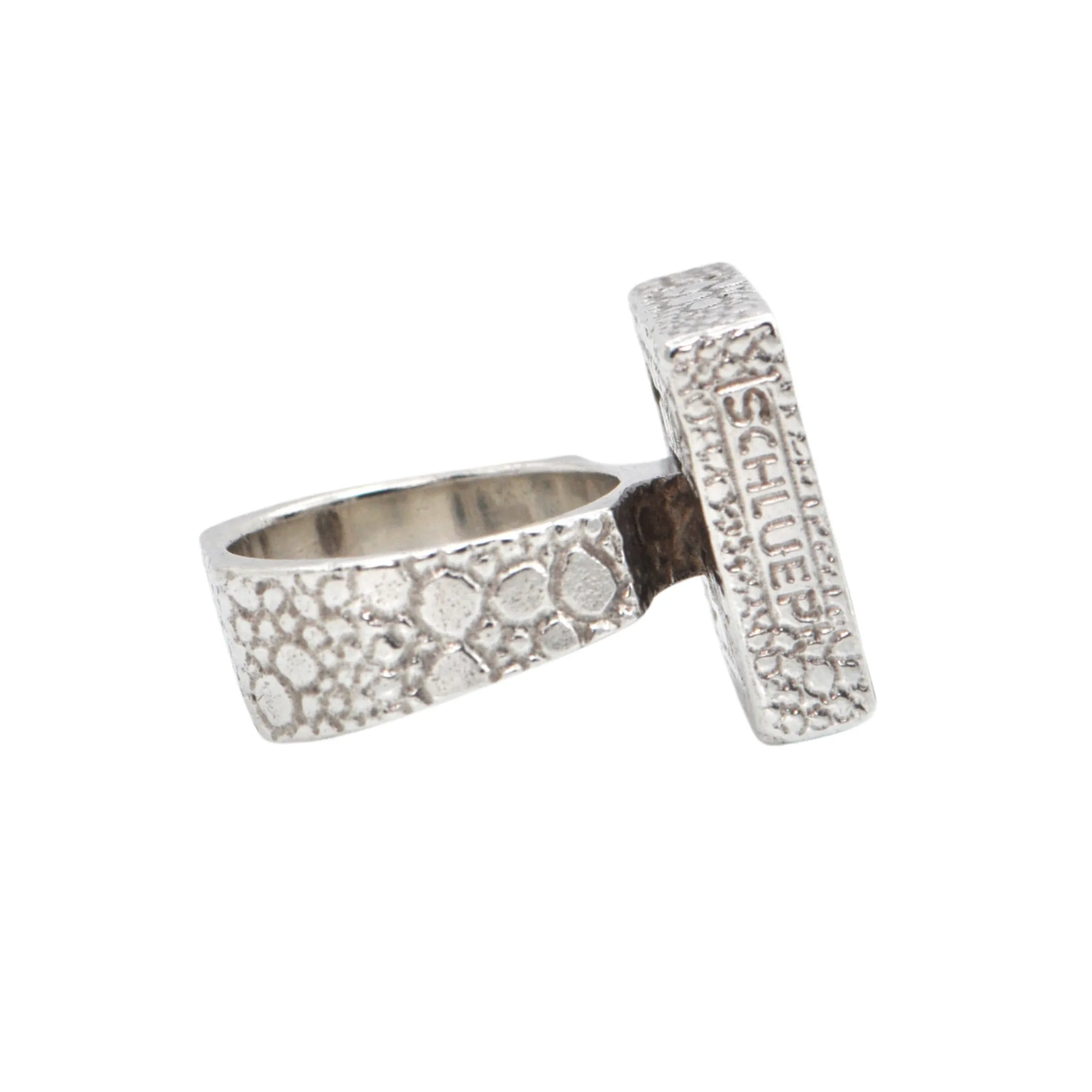 Signed Walter Schluep Resin and Sterling Ring