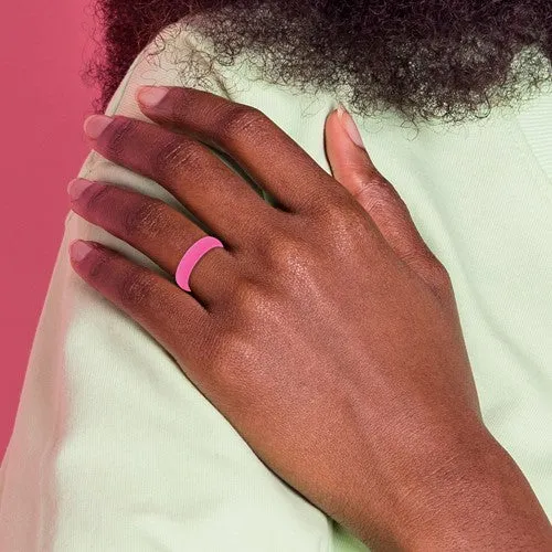 Silicone Pink 5.7mm Domed Band