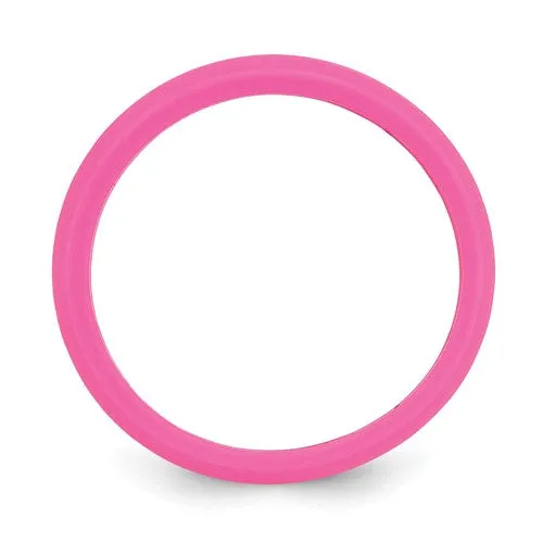 Silicone Pink 5.7mm Domed Band