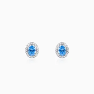 Silver Blue Dreams Studs