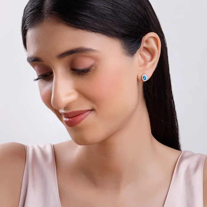Silver Blue Dreams Studs