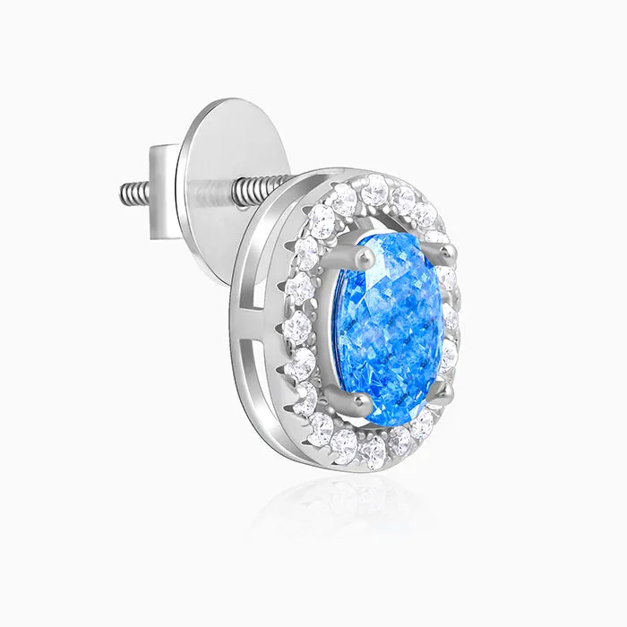 Silver Blue Dreams Studs