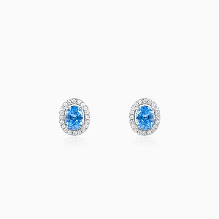 Silver Blue Dreams Studs