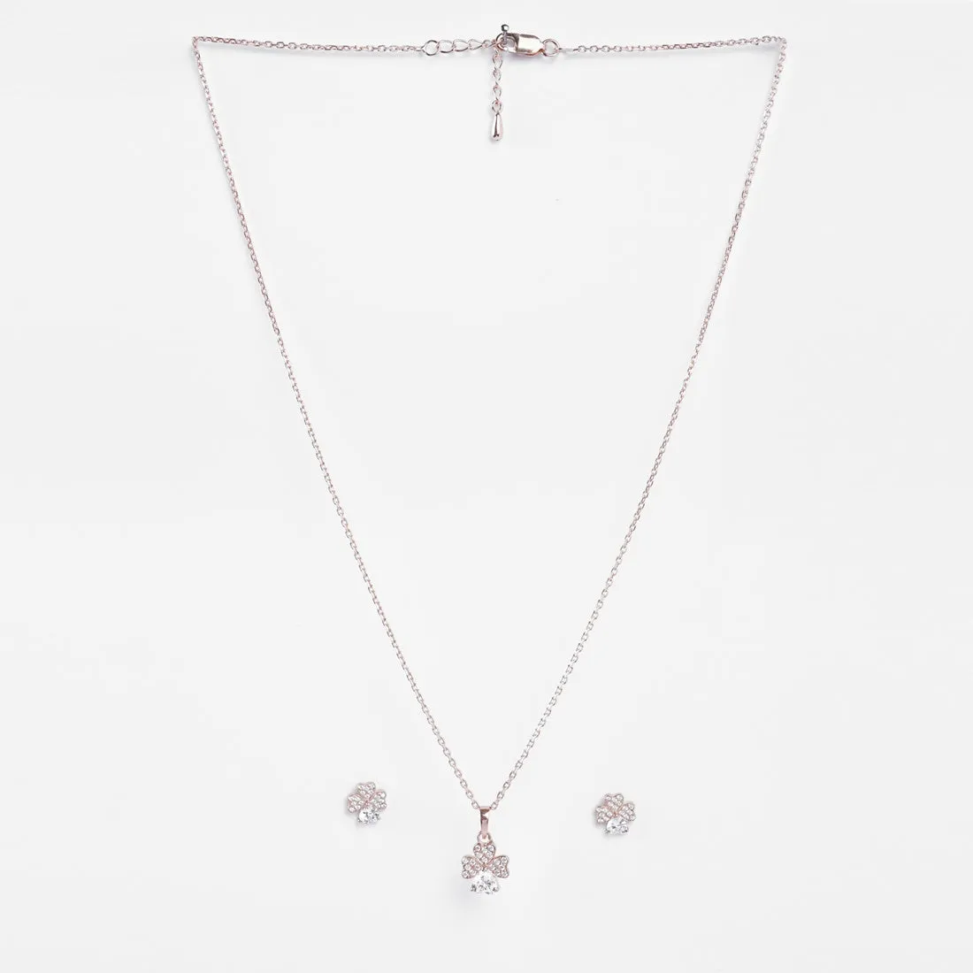 Silver Bunch of Hearts Jewellery Set