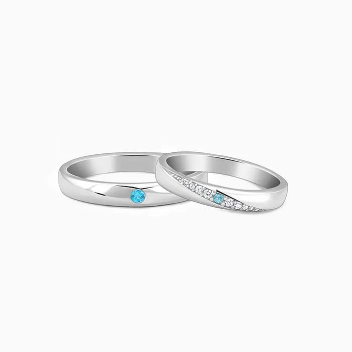 Silver Cherish Couple Bands