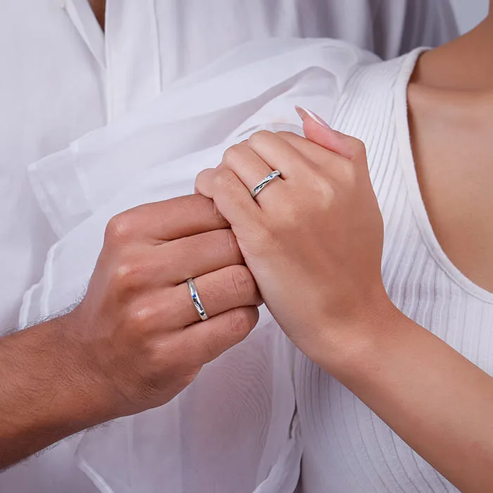 Silver Cherish Couple Bands