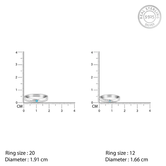 Silver Cherish Couple Bands