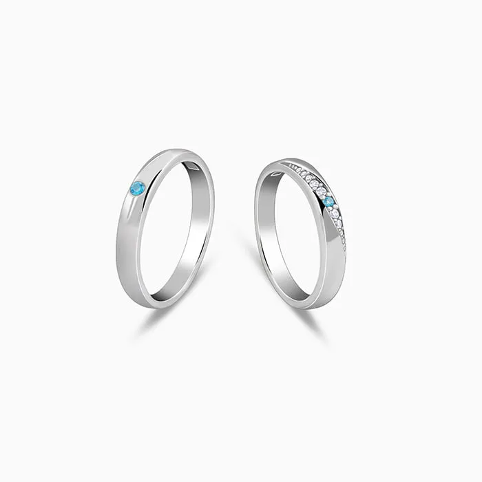 Silver Cherish Couple Bands