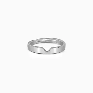 Silver Classic V Ring For Him