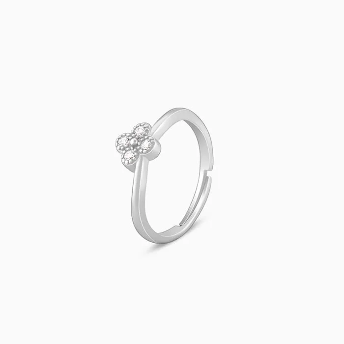 Silver Floral Muse Ring