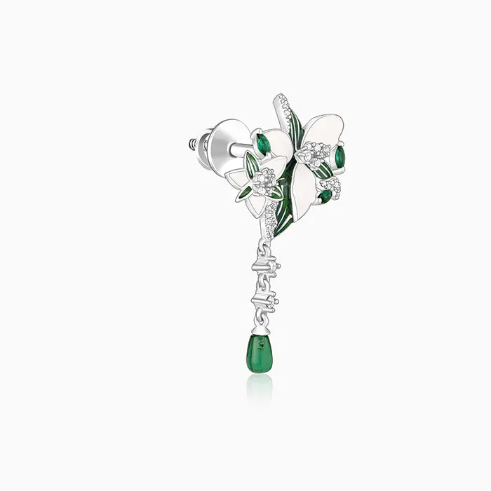 Silver Majestic Trillium Earrings