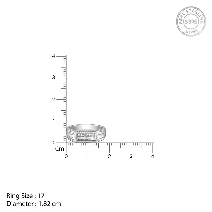 Silver Modern Simplicity Ring For Him