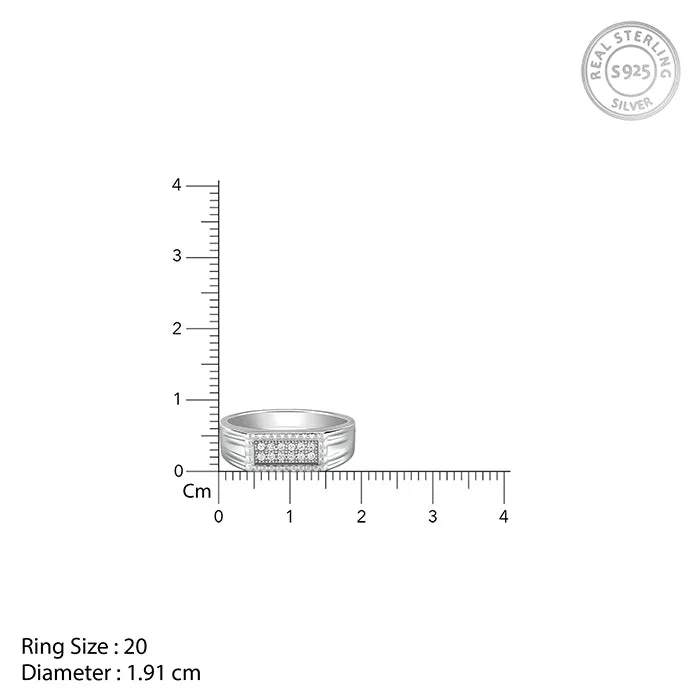 Silver Modern Simplicity Ring For Him